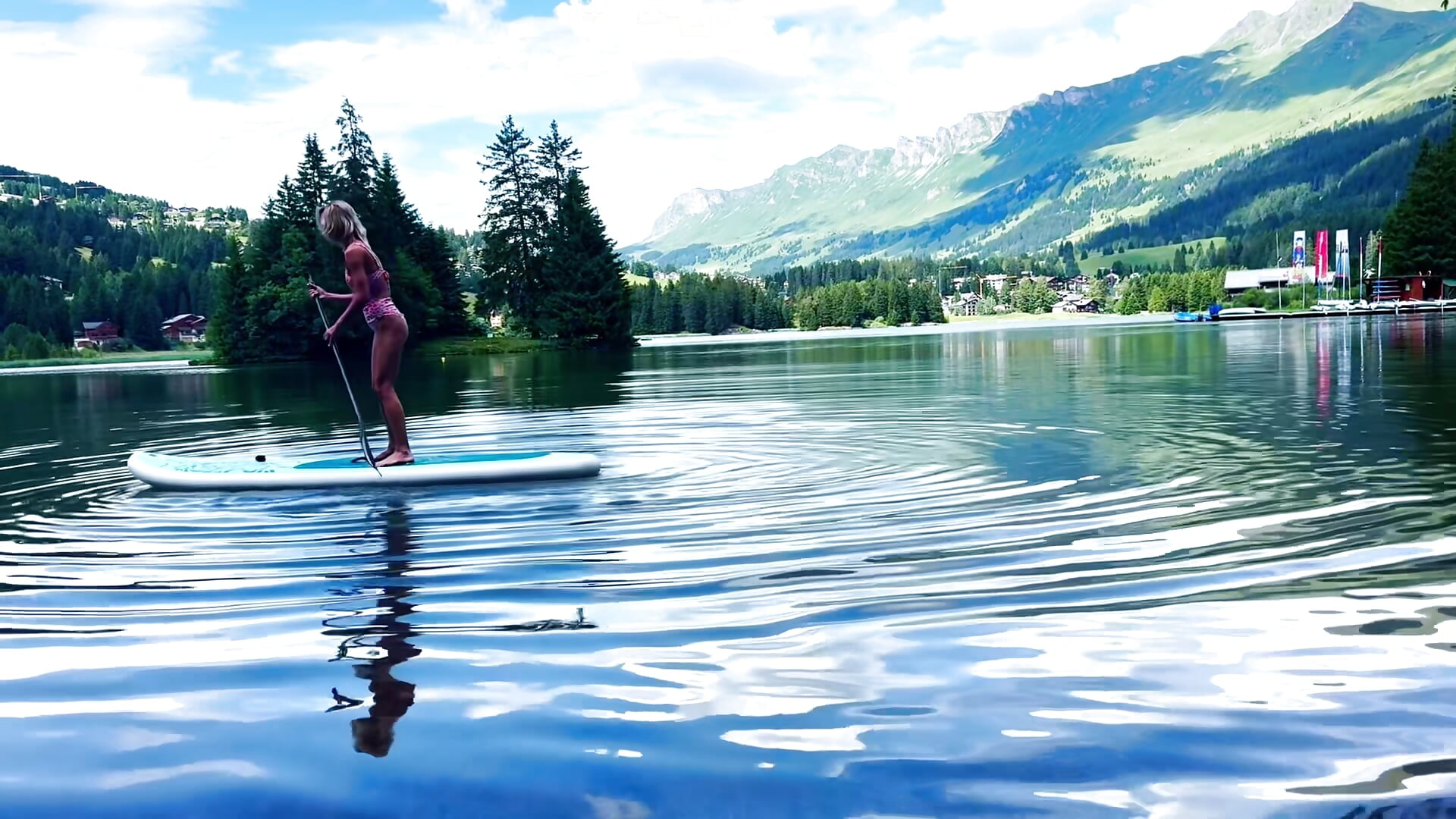 Lanzerheit paddle board on the lake mountains trip - video by missdaisydiamond777 cam model