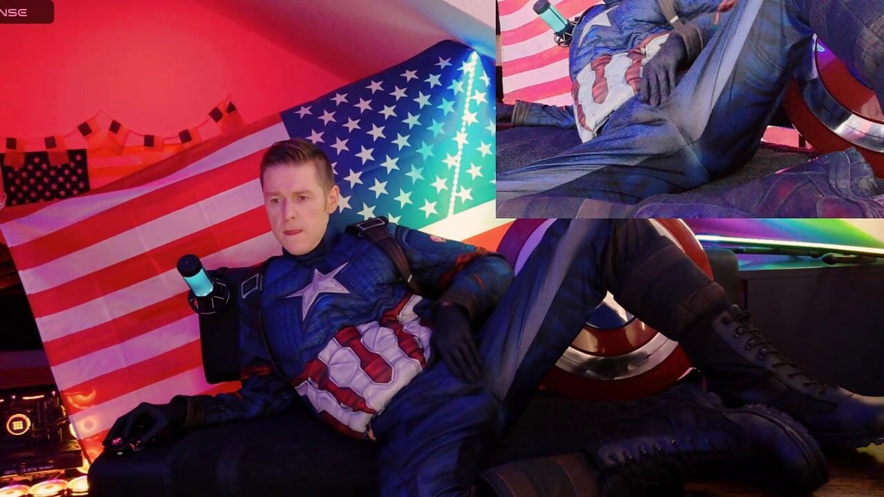 P1 Captain America Jerking - vídeo de Romanheart modelo de câmara