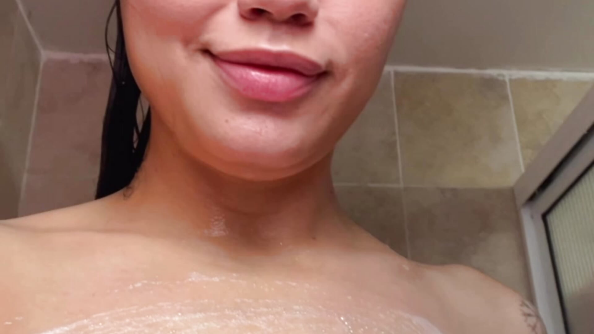 A delicious shower, will you join me? I would love for you to soap me up now.