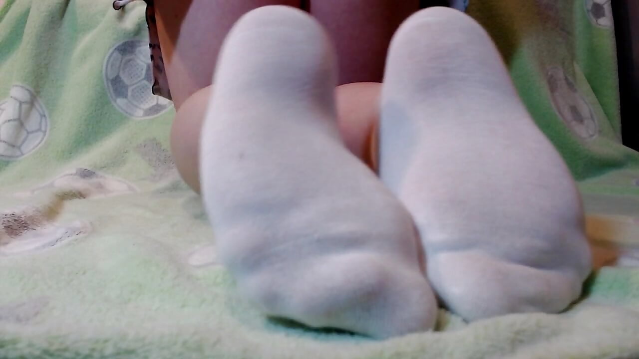 Feet in white socks