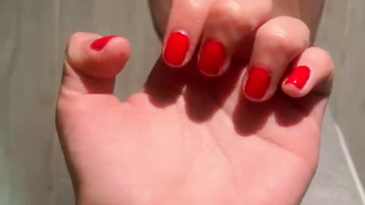 Do you like red and me so much? Or they are my beautiful feet - video by Sami_ross cam model