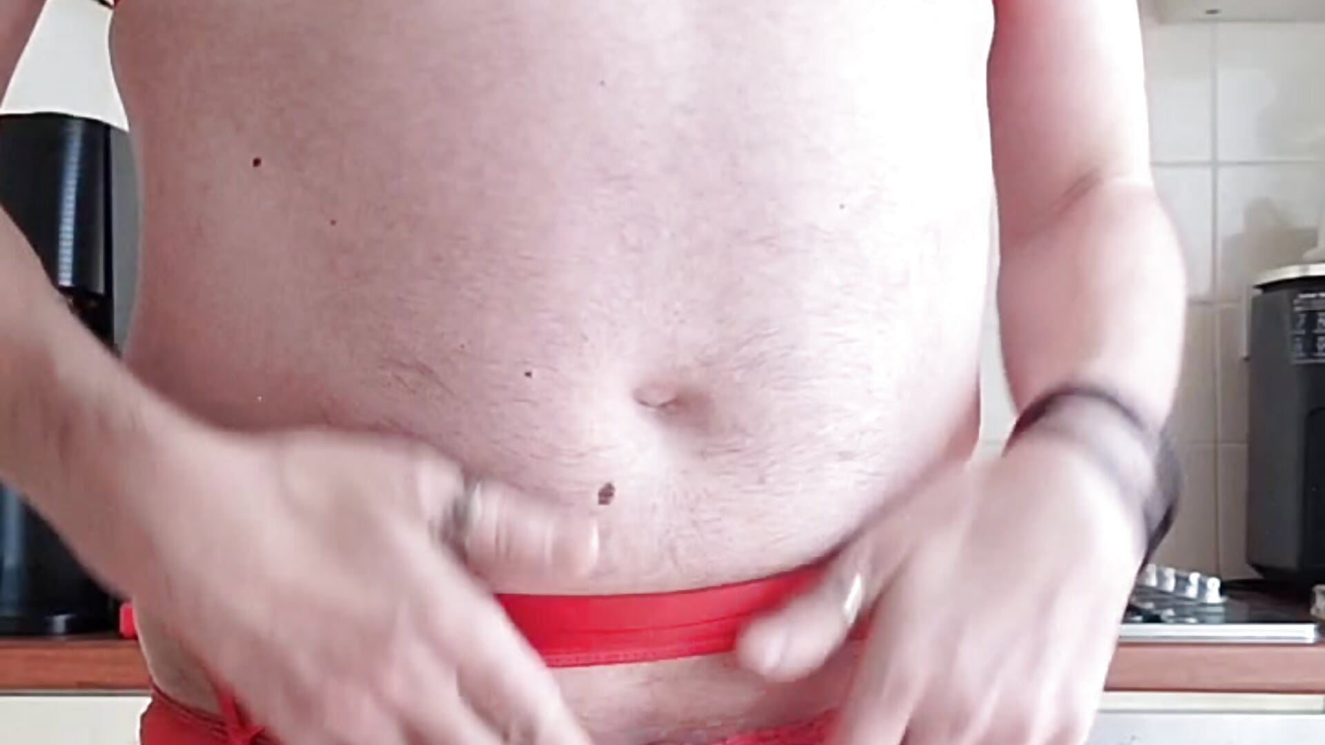 Walking round house in wife's lingerie - clip cu JulianJ50 model videochat