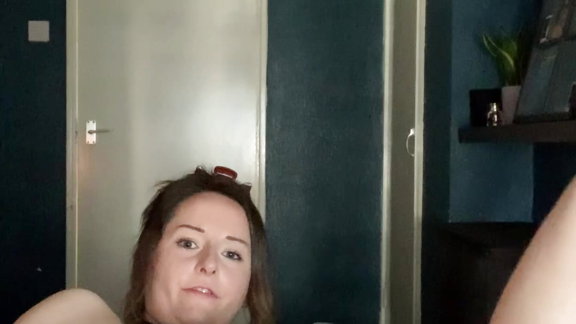 Anal Double ended dildo all the way in and out 🍆🍆