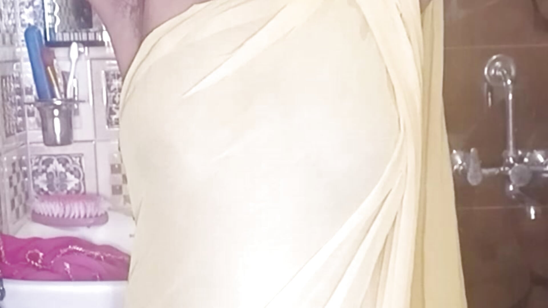 Horny wet saavi see through saree in shower - video by Haanikaur_saavi cam model