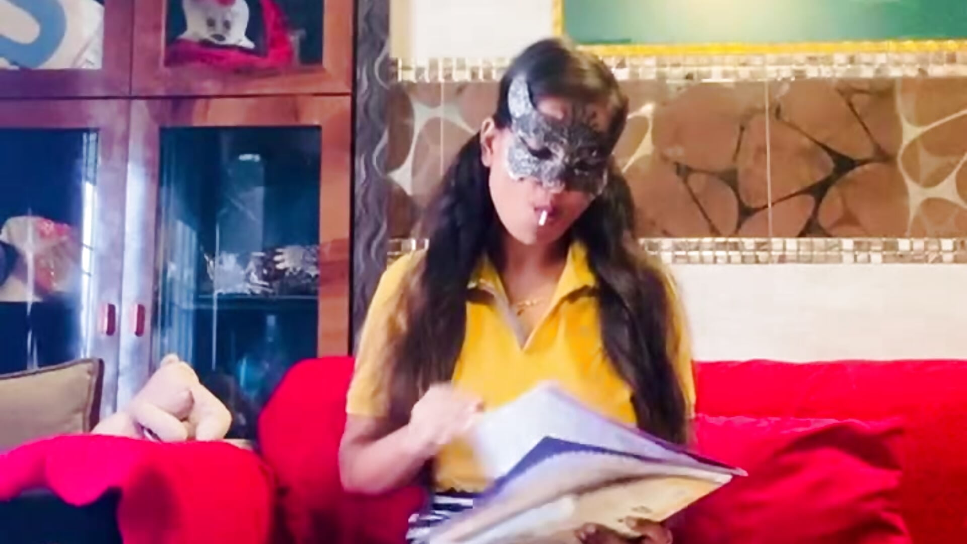 Role play : Sexy School girl getting punishment by her teacher - video by Haanikaur_saavi cam model