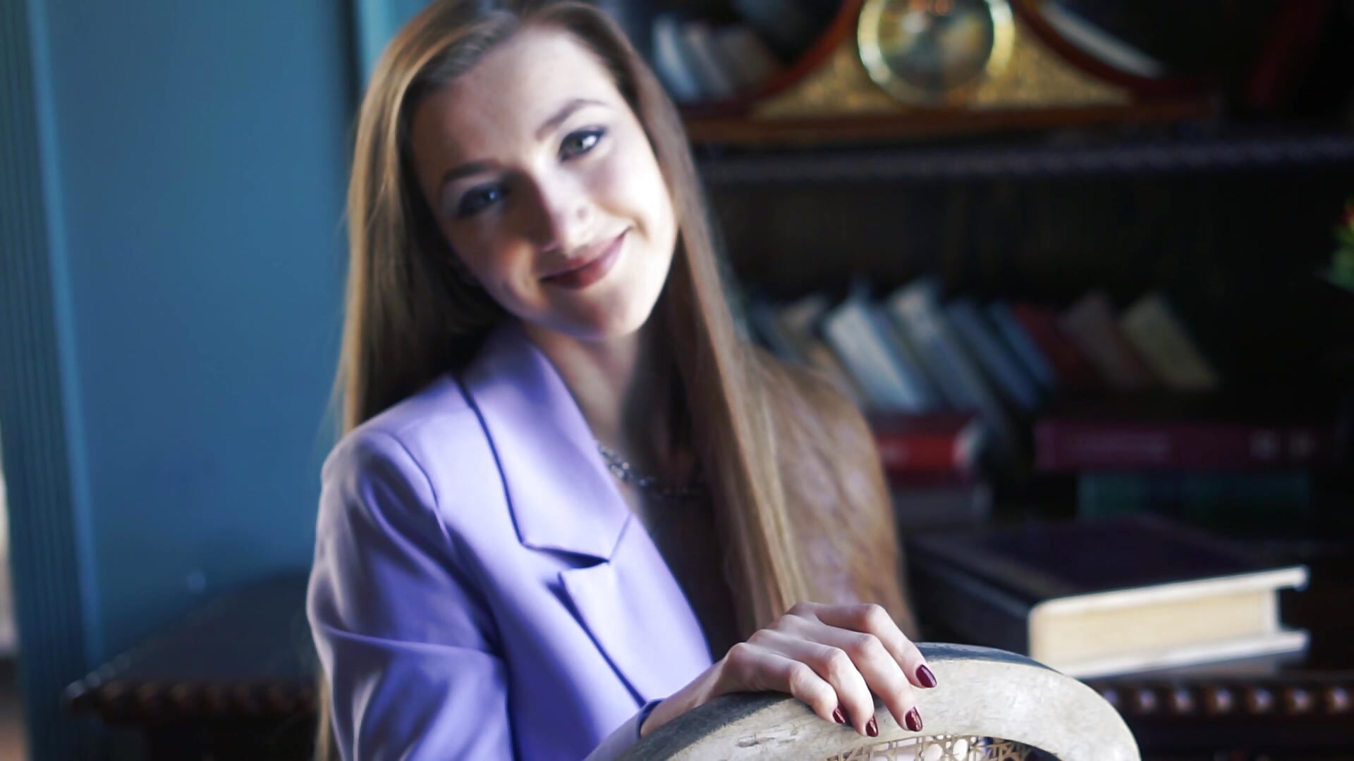 Office lady in a lilac jacket, let’s see what am I hiding under it - video by KateRedgar cam model