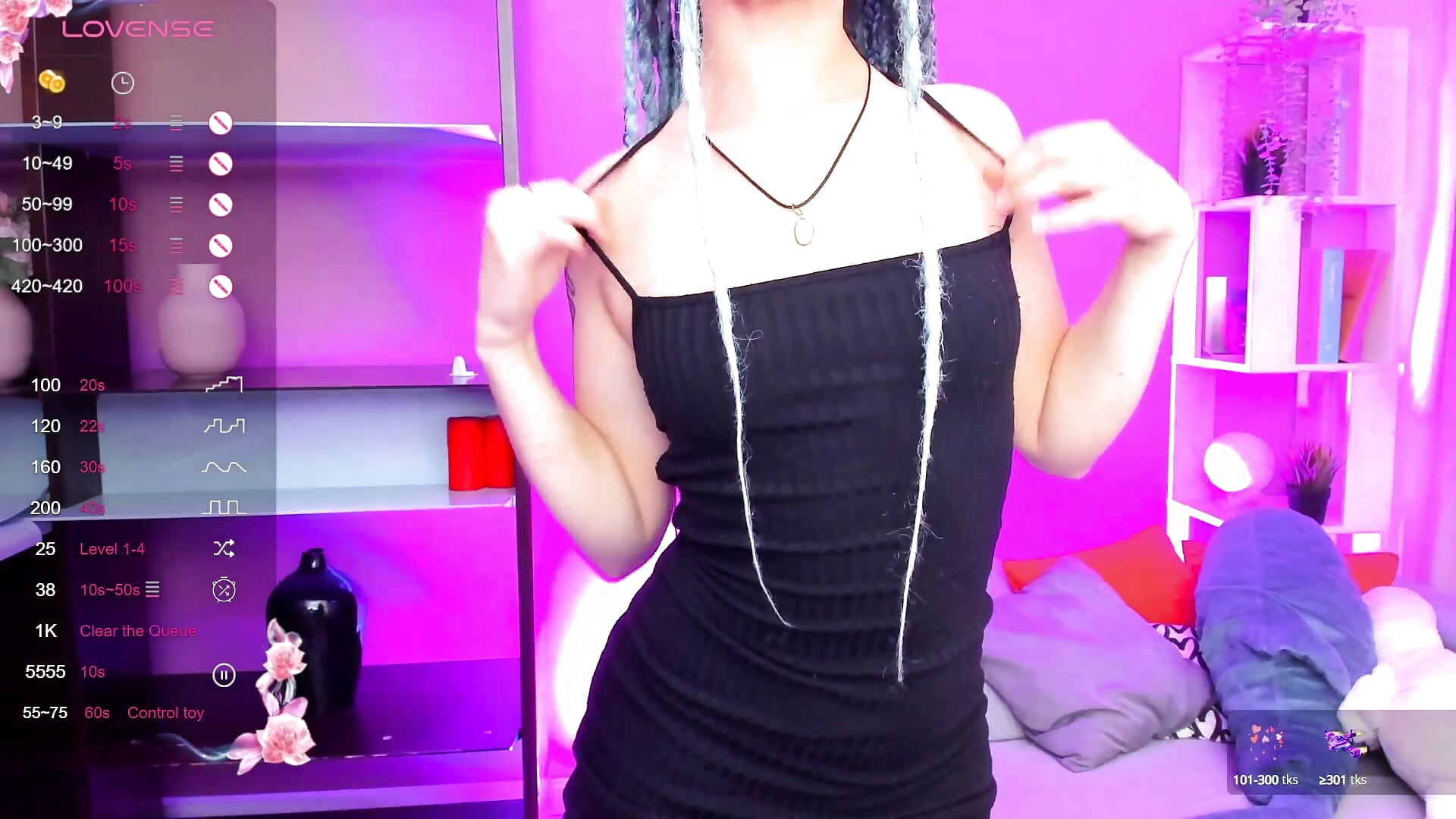 black dress - clip cu Jenna_Sativa model videochat