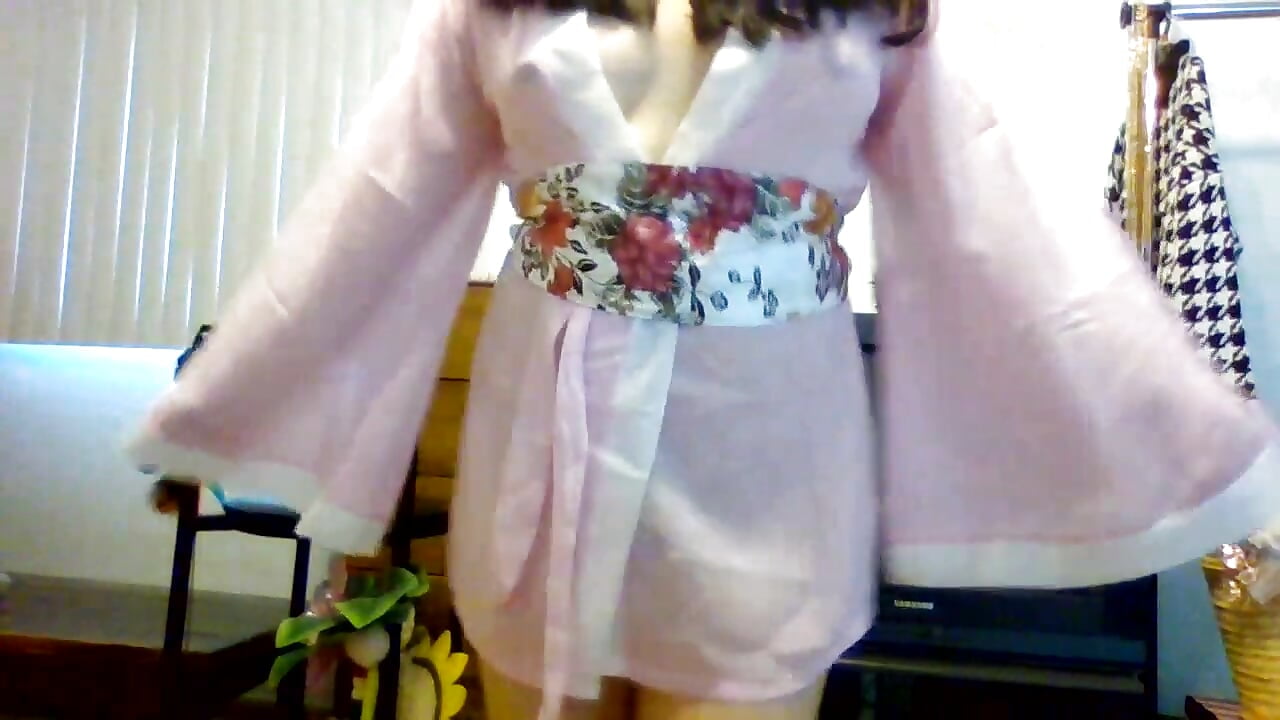 KIMONO Asian Dancer Pink Robe - video by asialovedoll cam model