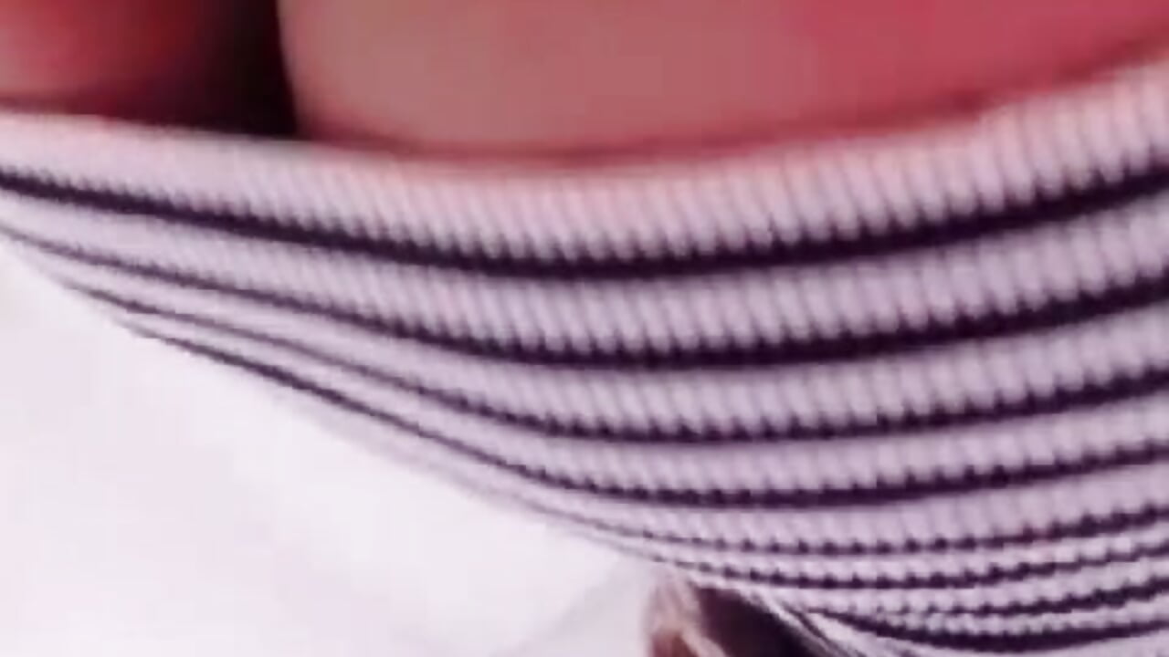 A striped dress looks beautiful on me - video by jade_brunnette cam model