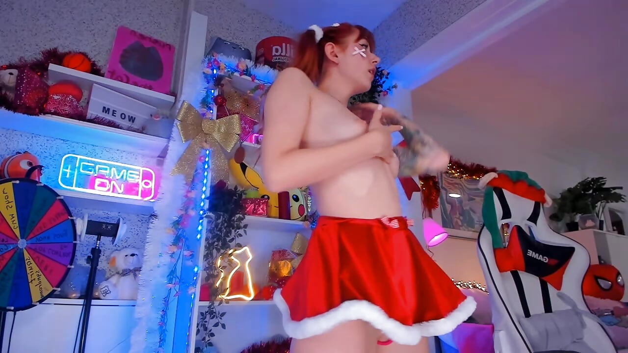 Santa's helper with tits out