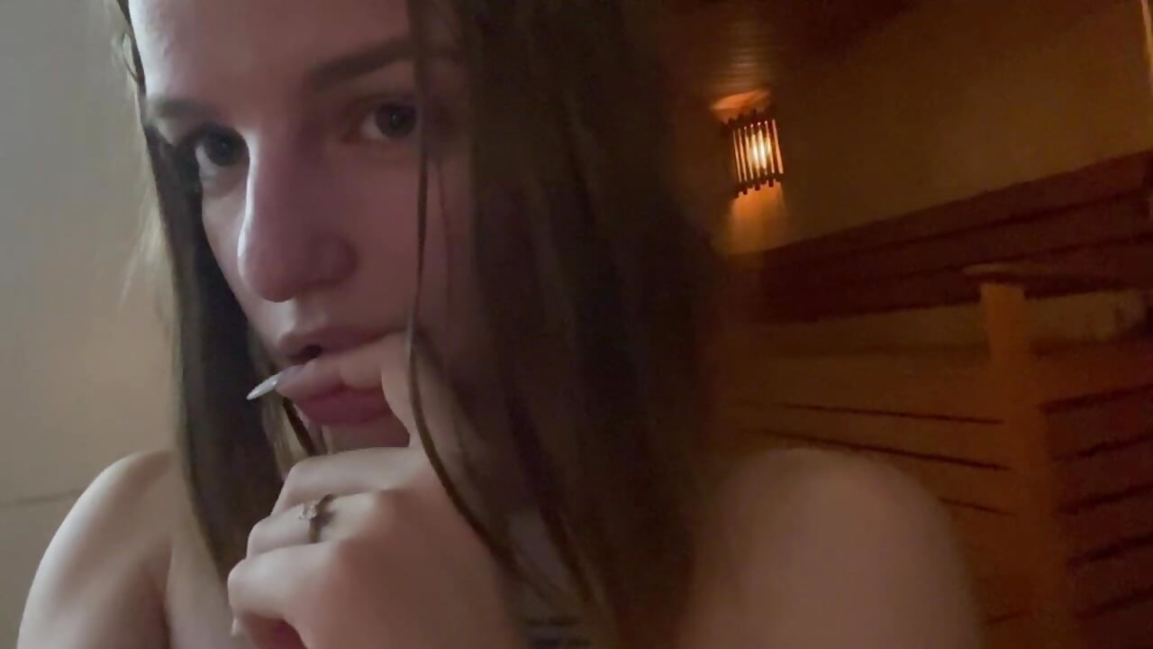 Naked tease in sauna - video by Katrin_Honey cam model