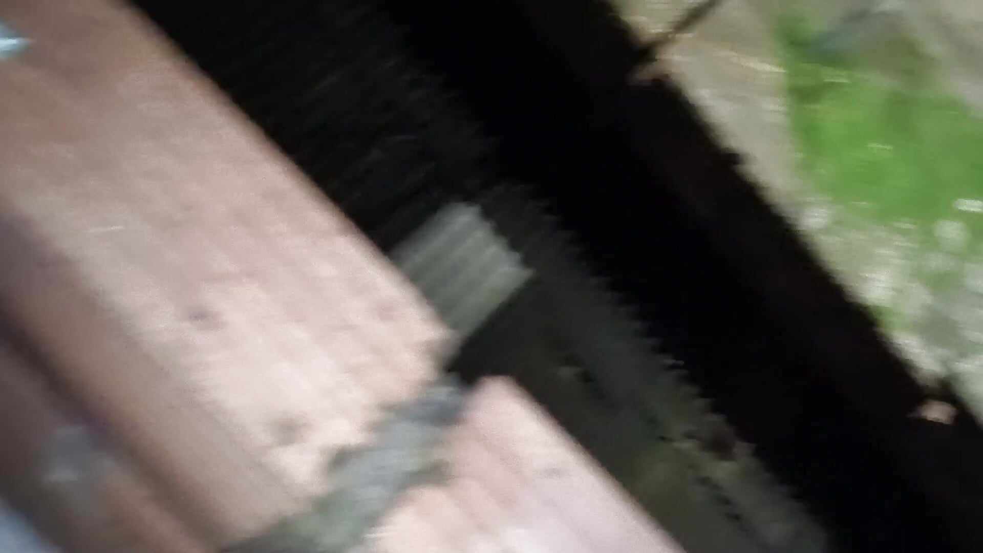 Sucking cock on the terrace