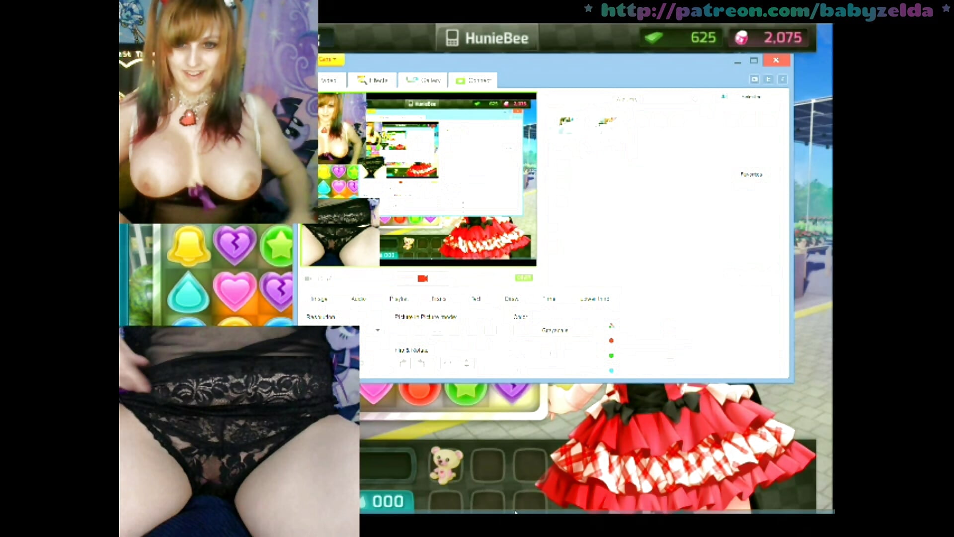 HuniePop Vibey Panties Dating Sim Creamy Cum - BabyZelda主播的视频