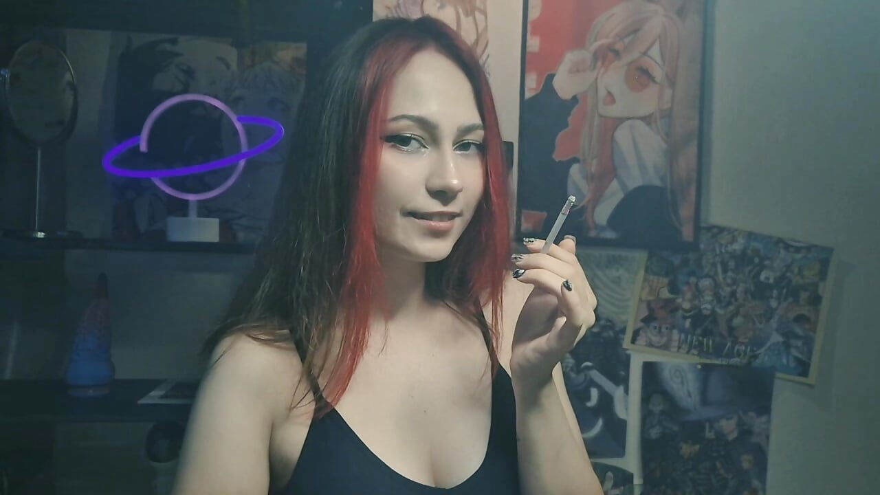 Smoke and fap-fap ;) - video by Carolina_Leep cam model