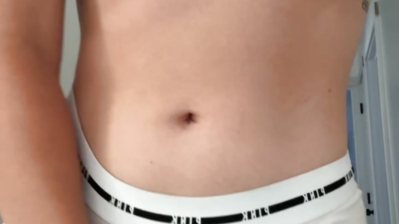 White bikini panty tease
