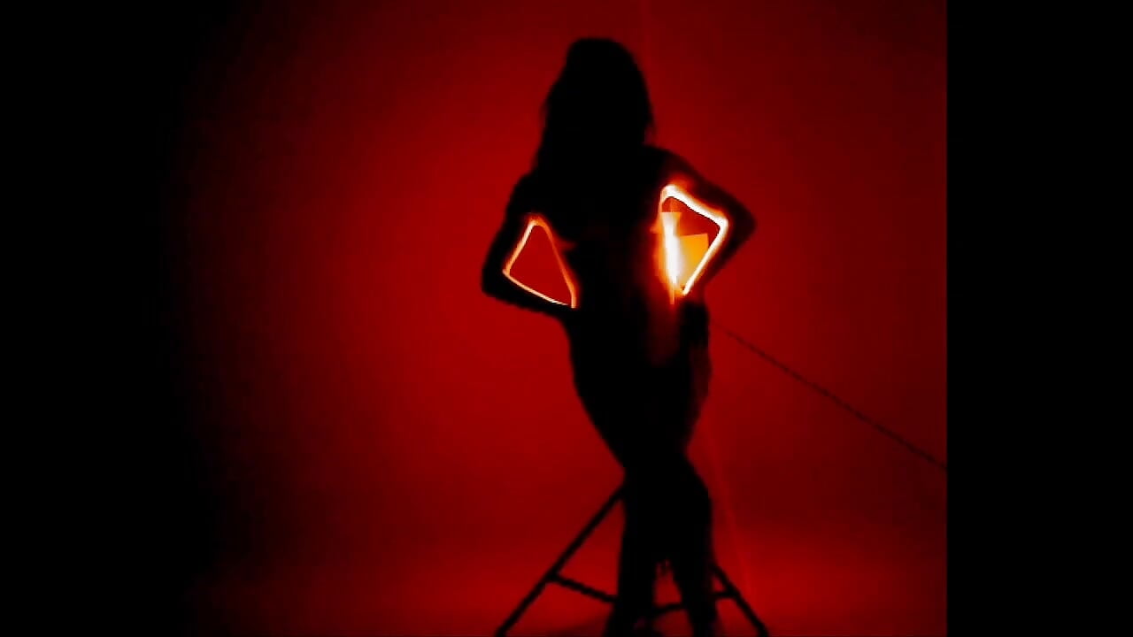 Passionate Nude Dance in red spot