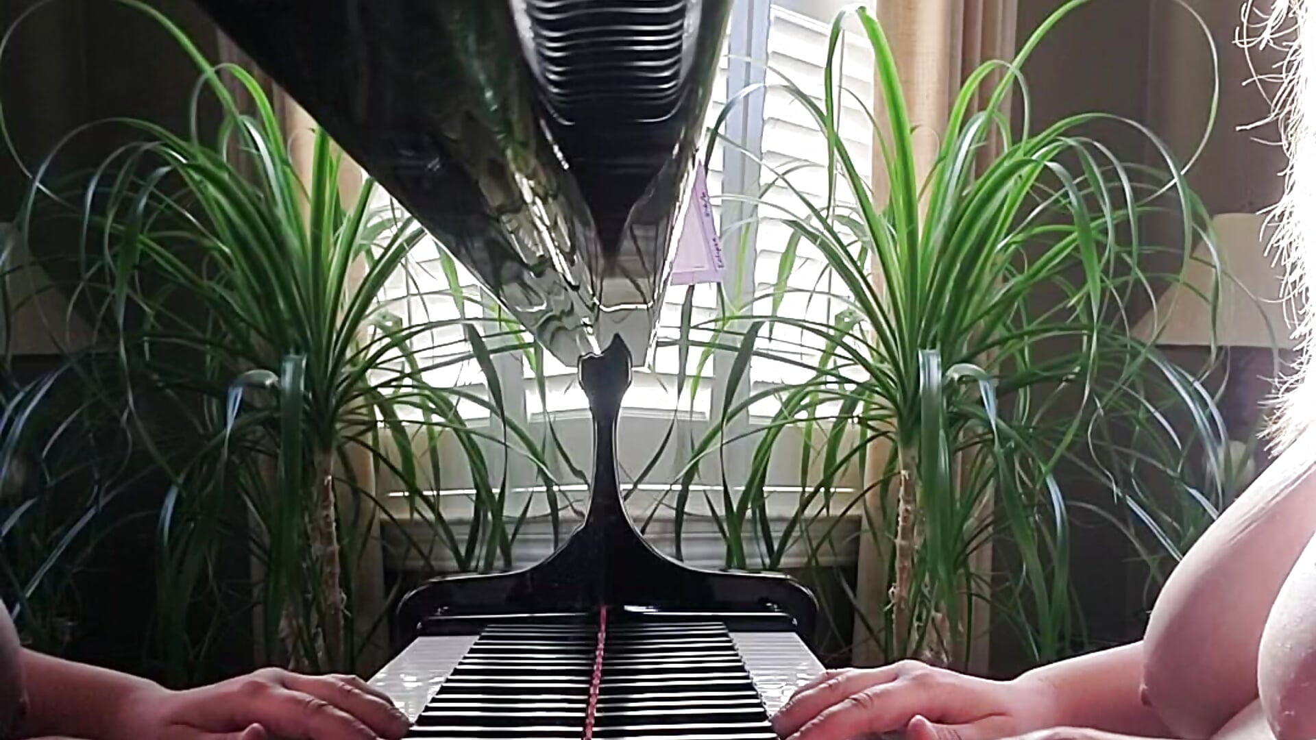 Playing piano nude. - video by crazycatcass cam model