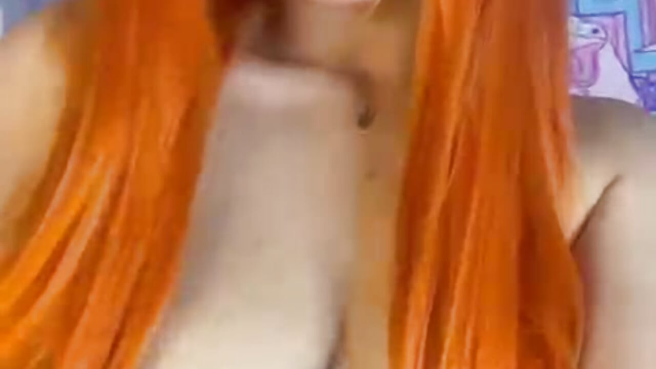Do you like my ORANGE WIG covering my body? - video by leila_petitee_ cam model