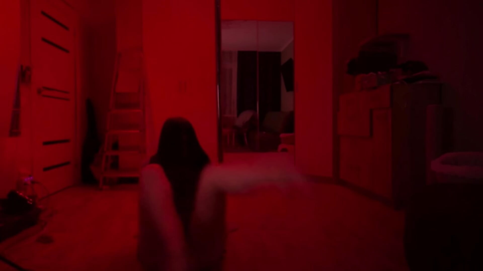 pole dancing in a transparent dress
