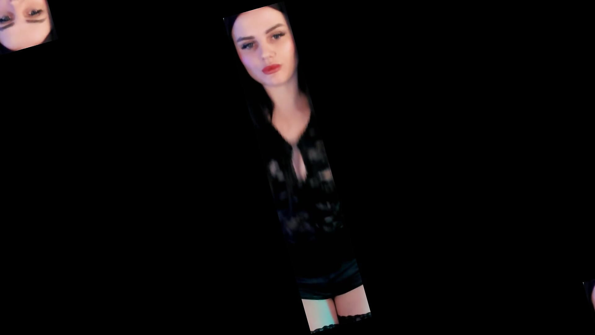 sexe tease in black outfit