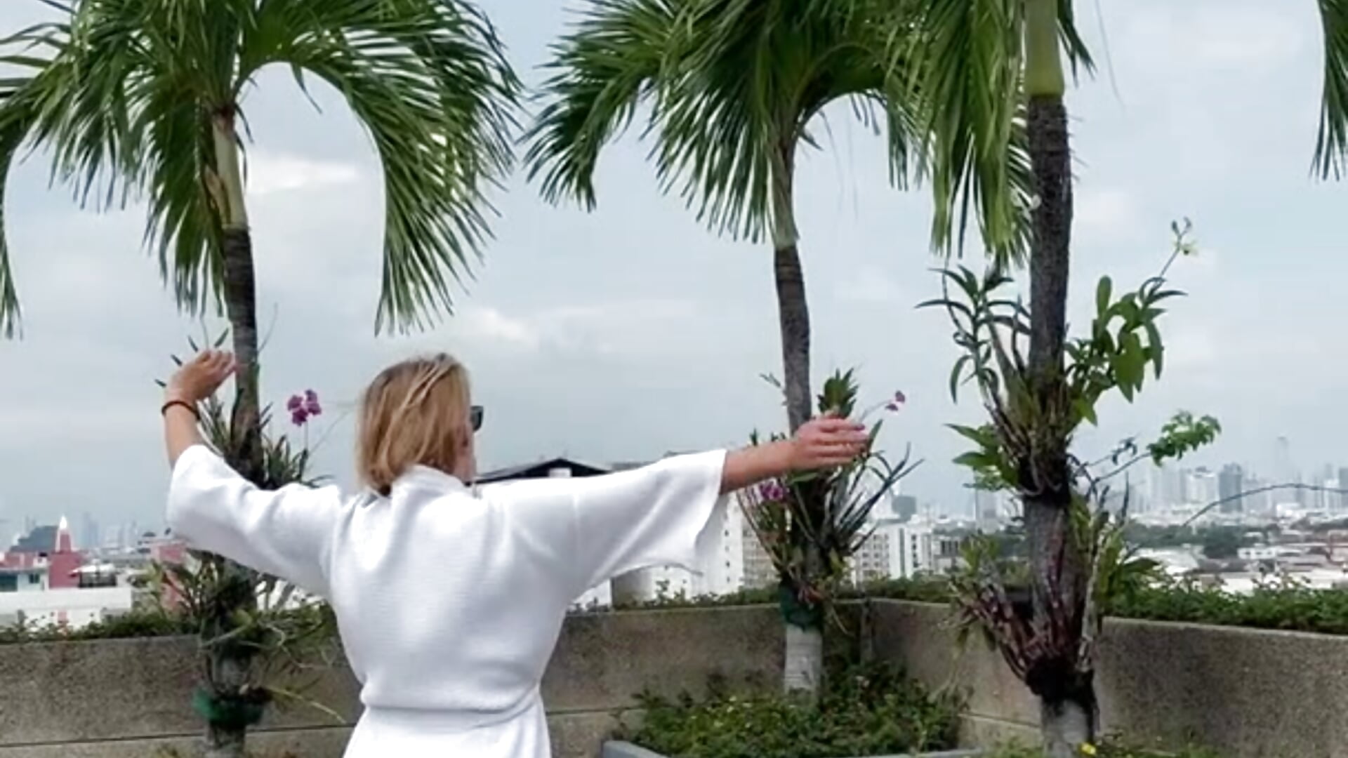 bikini morning on the hotel rooftop - video by UmaTruewoman cam model