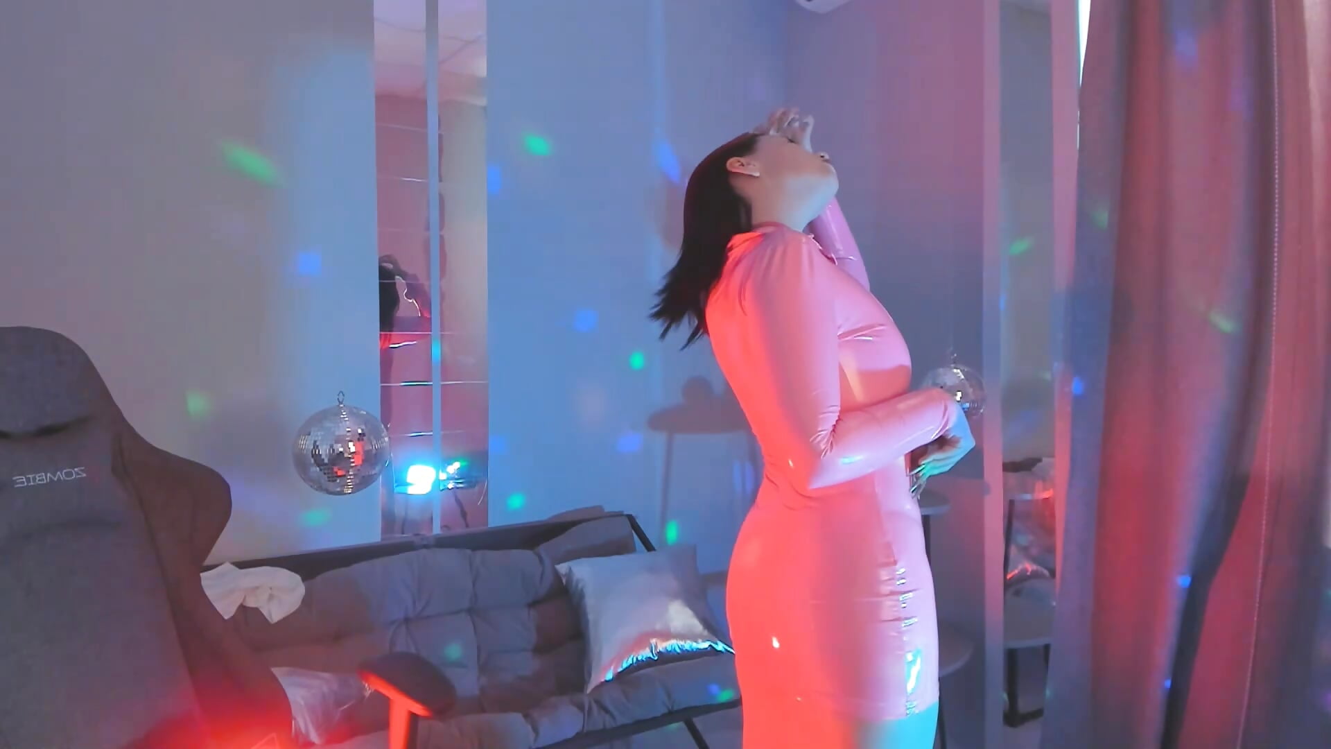 review of the pink latex suit