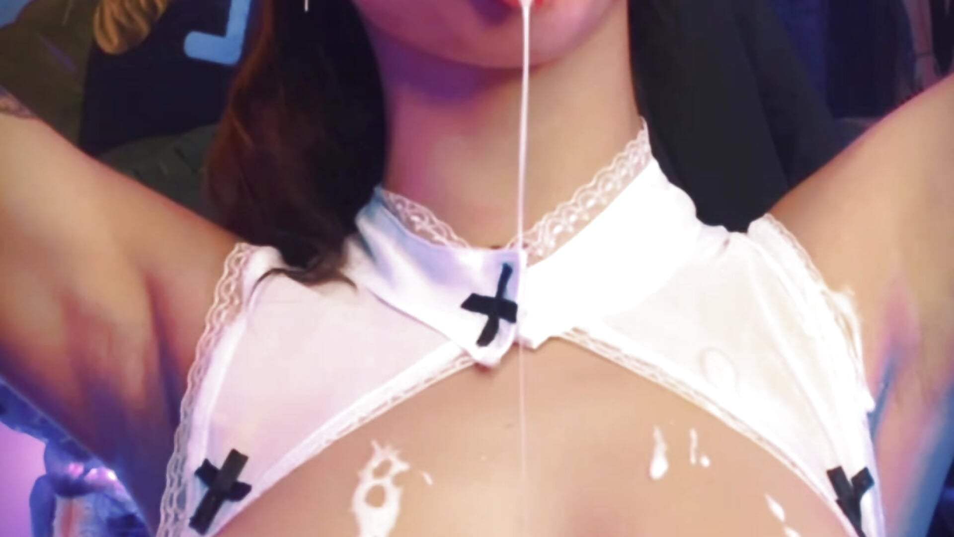 💦⛪ imagine putting too much spilled milk on this hot and naughty nun, it wets my glasses  🔥