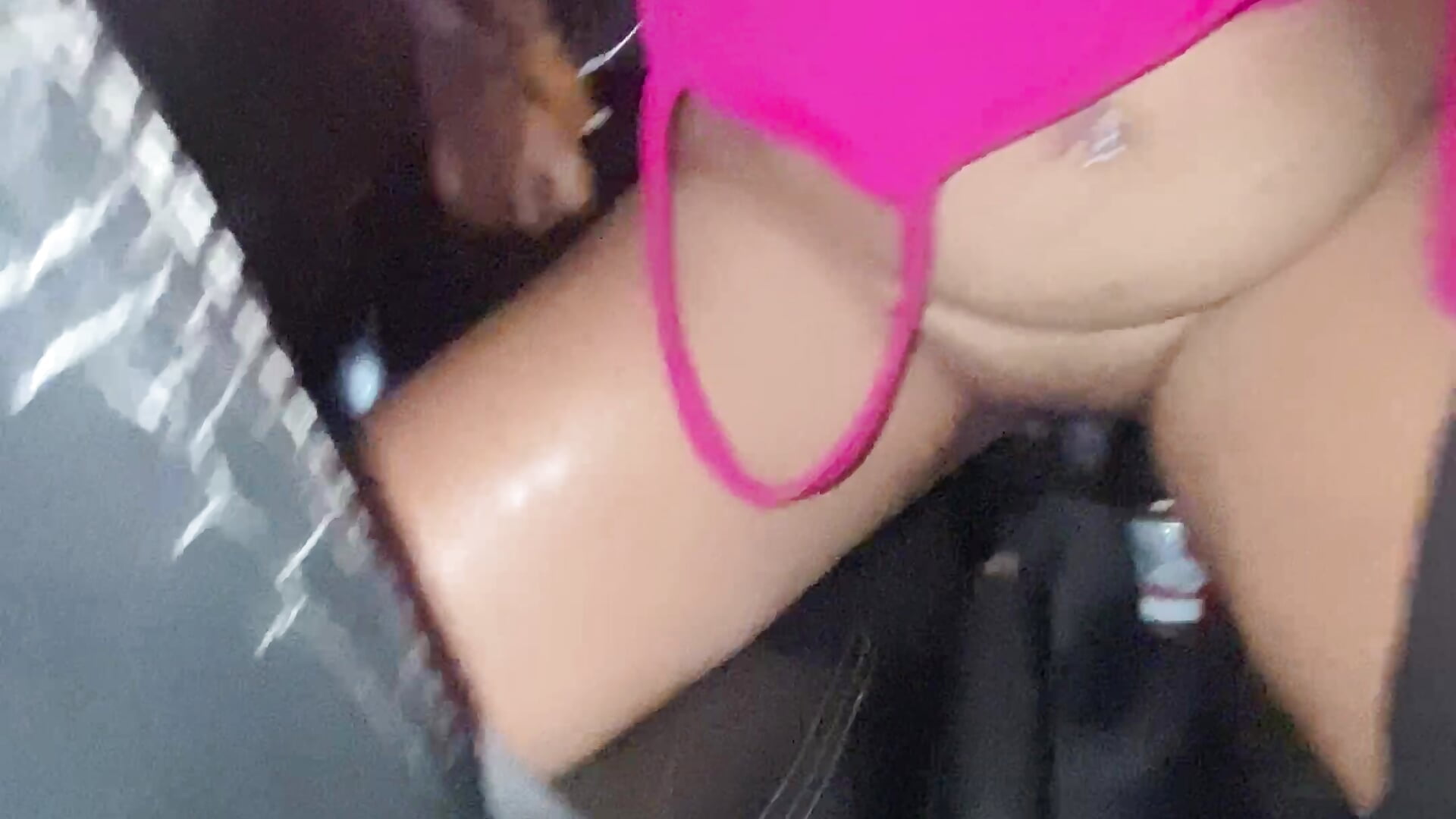 FUCKING MY PUSSY WITH THE CAR LEVER VERY HORNY