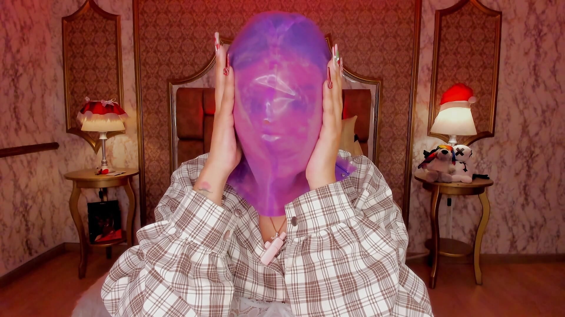 💜I LIKE IT😷 FETISH BDSM LATEX MASK SUFFOCATION - video by SoffiQueen cam model