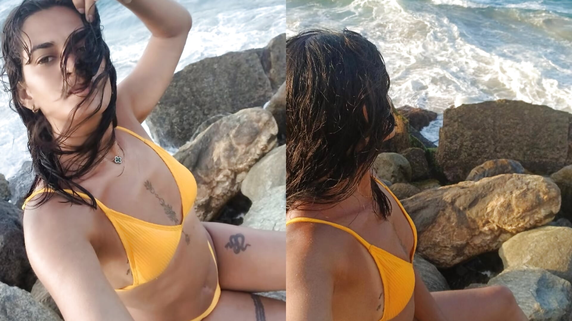 April suits me well. Between the linen, the breeze, and the scent of salt. 🌊✨ - Vídeo de Biancasantillana, modelo de vídeos