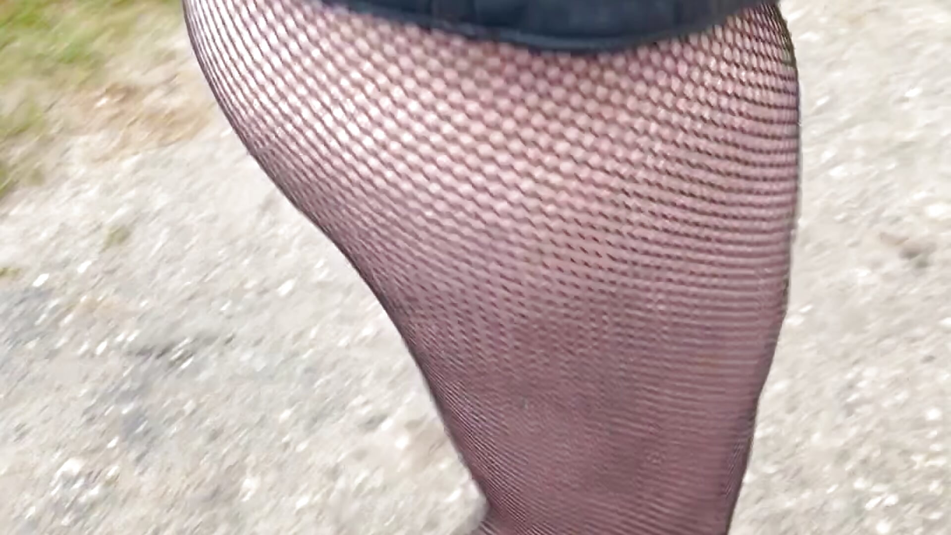 Funny vid me nearly going arse over tit in my fishnet and high heels out in public