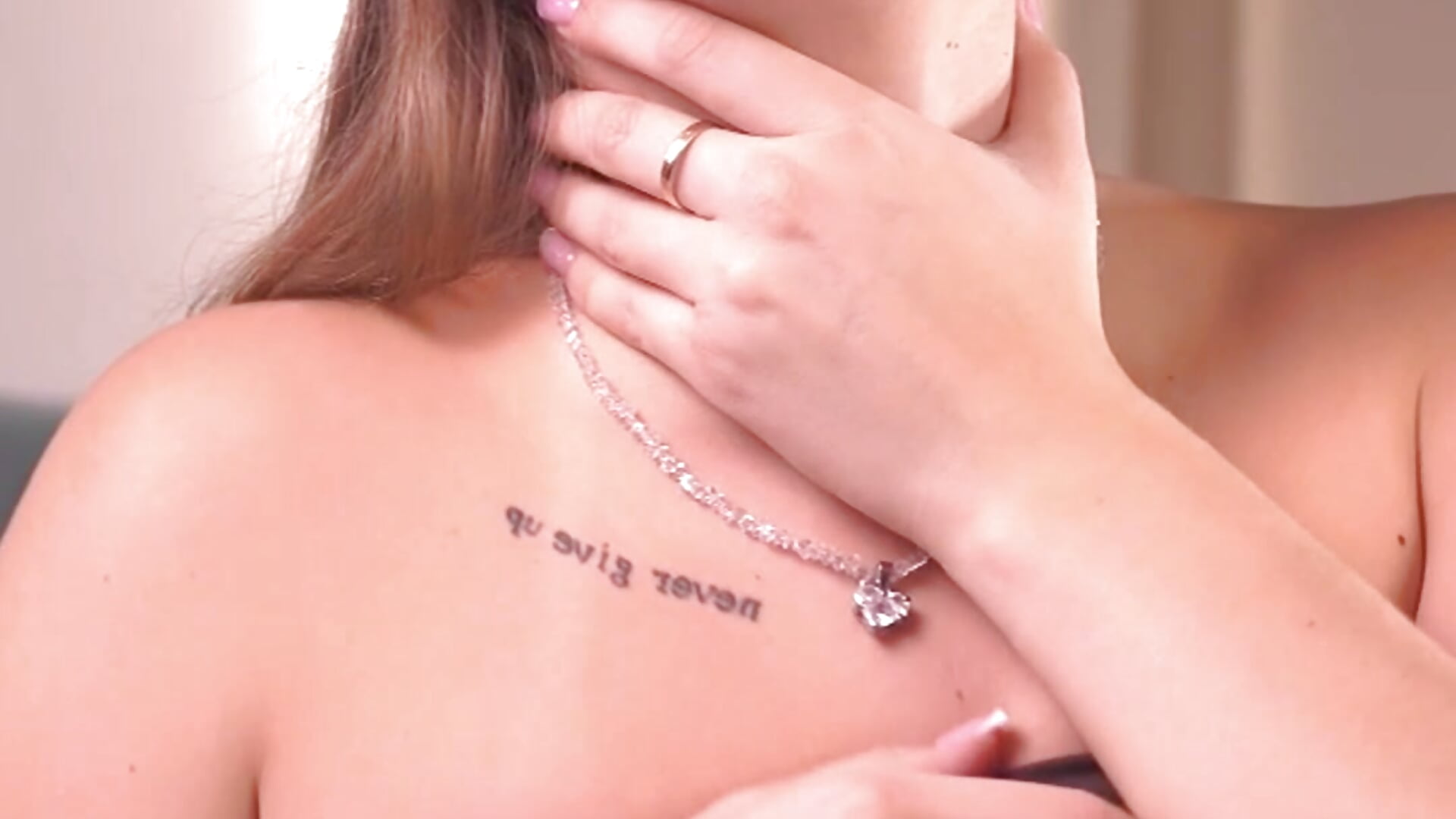 Teaser to topless  (choke my neck) - video by JanetJennings cam model