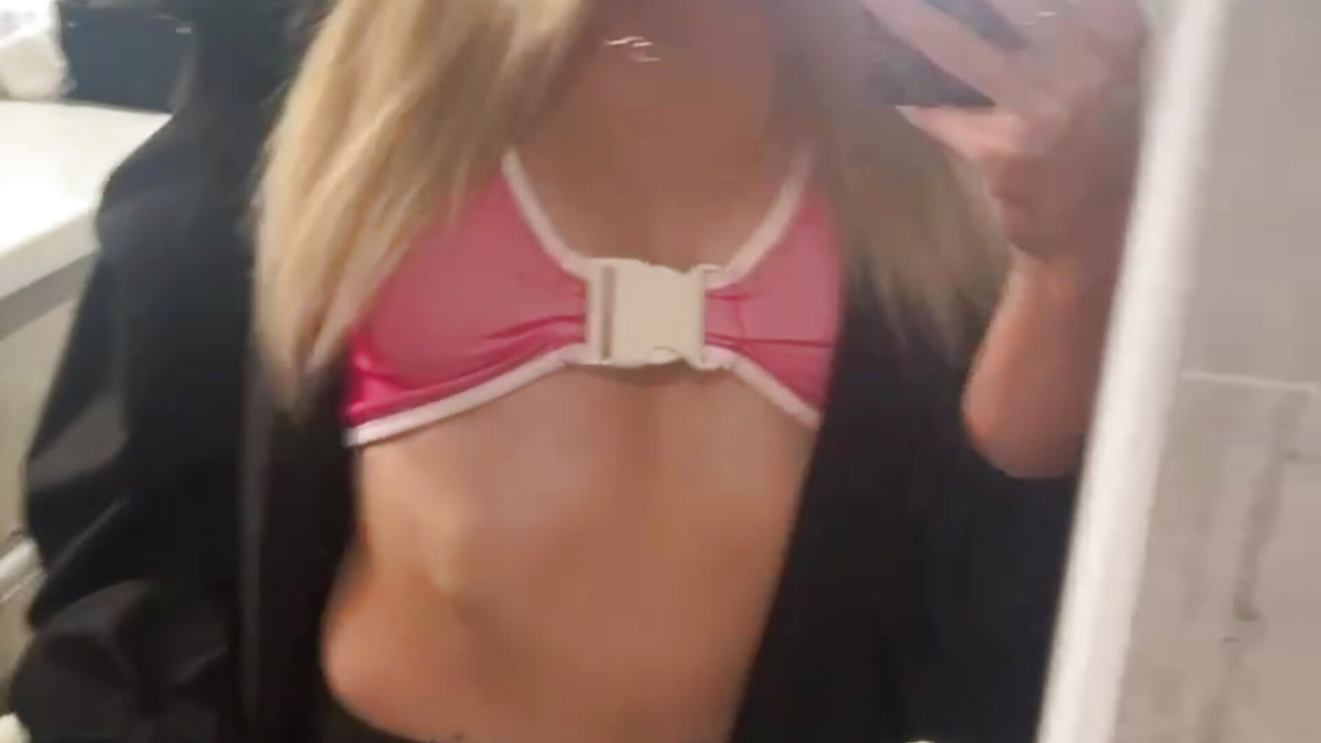 Top hanging on by a buckle ;) - video by BlondeBombshellAmelia cam model