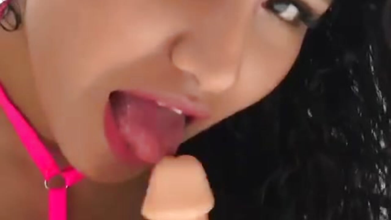 suck dildo cum