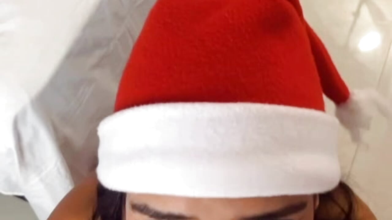 Blowjob pov in Christmas