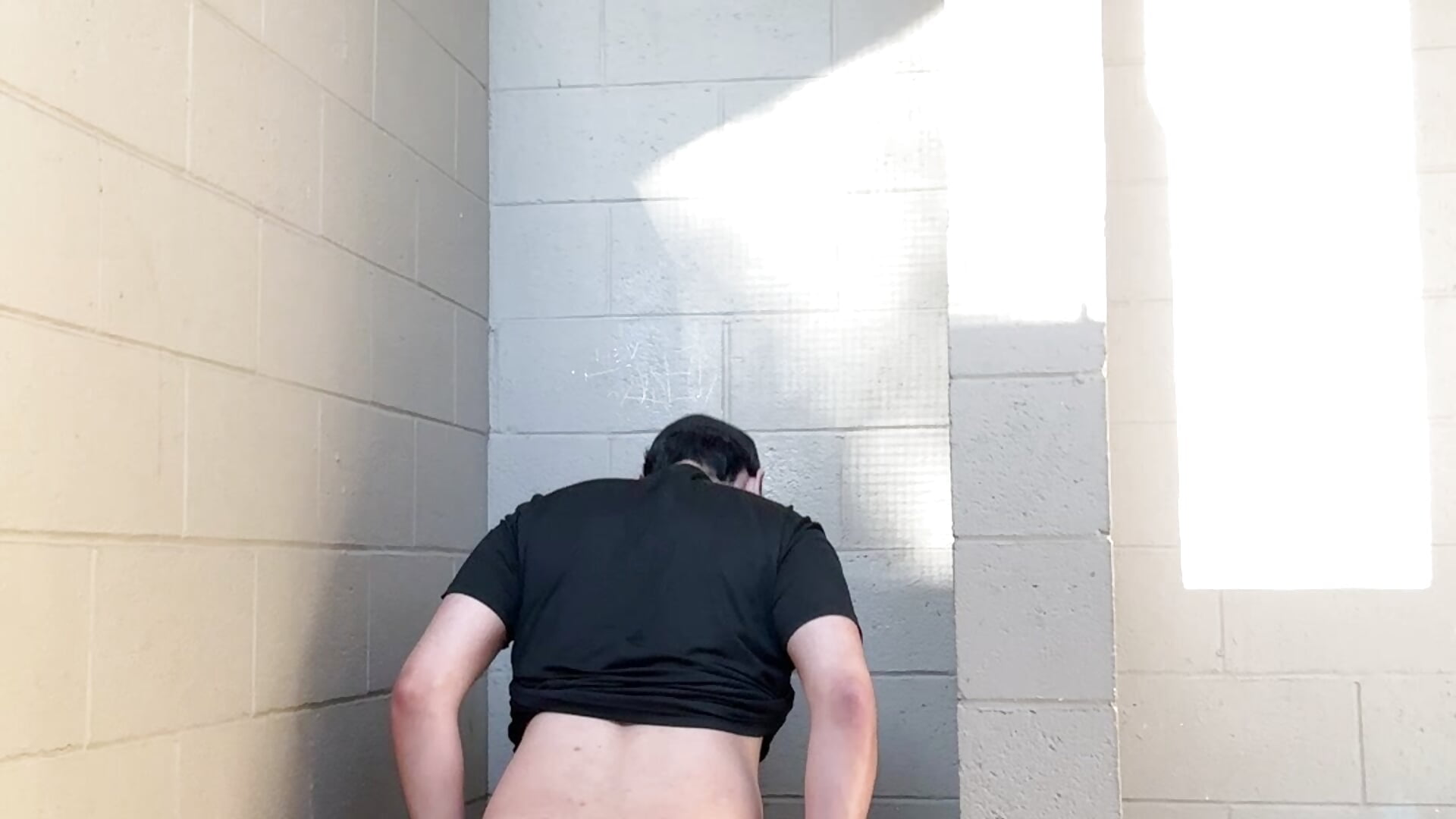 park restroom fun - video by calibabi cam model