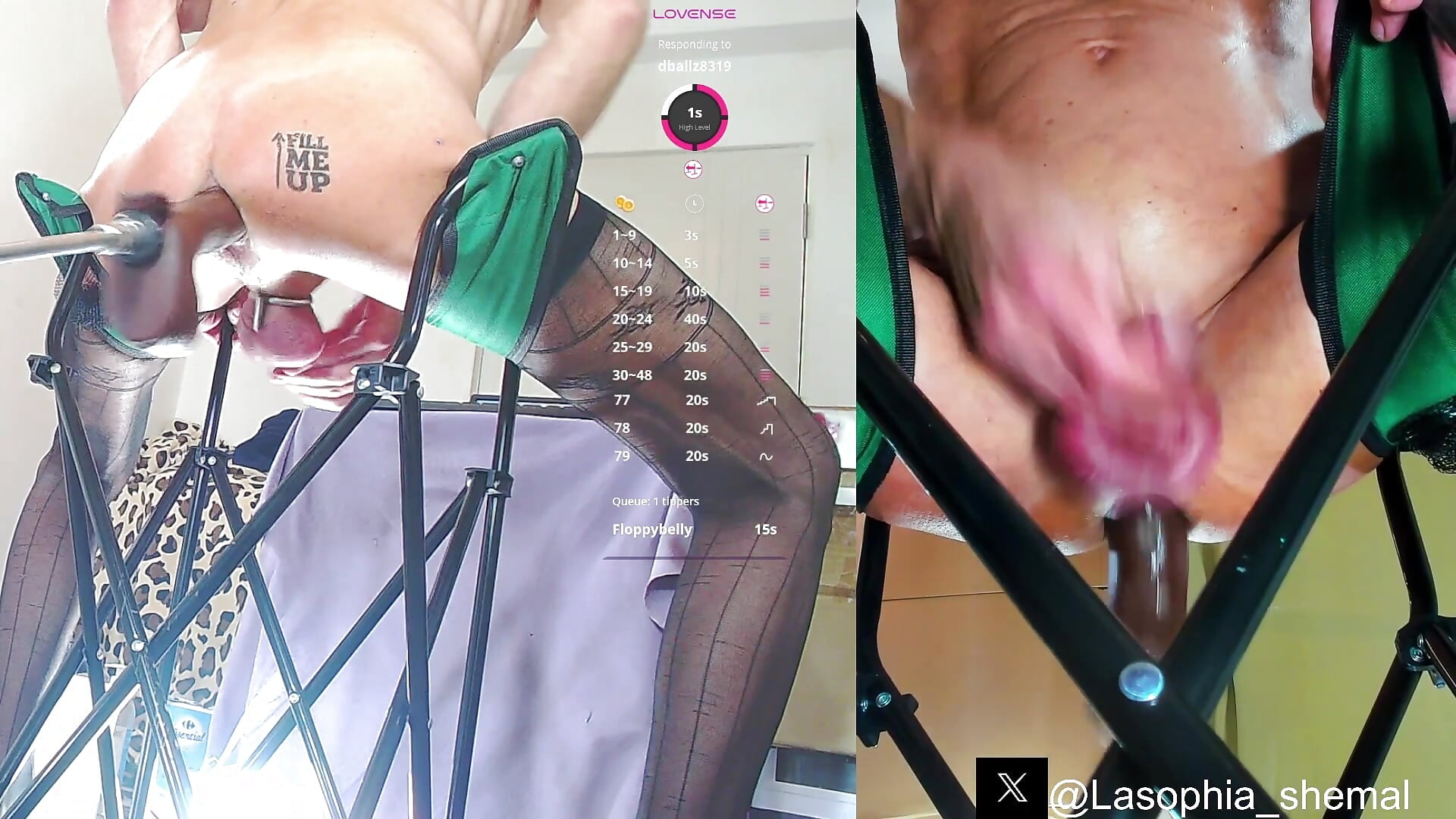 Cumshot on the devil's chair - video Lasofia kameramallilta