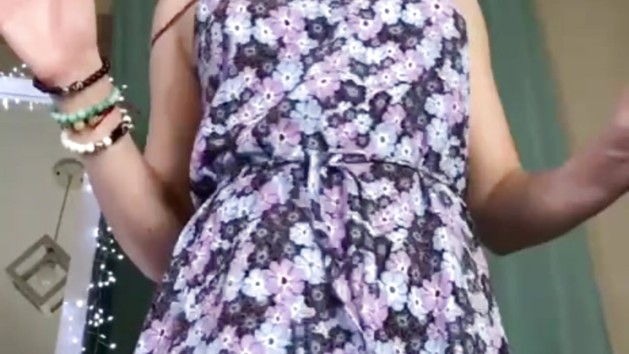 I showed you my boobs in a short dress and without panties