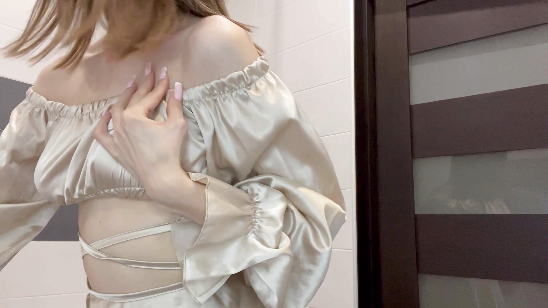 trying on clothes