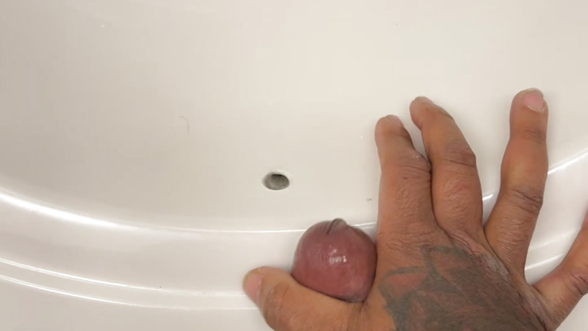 Busting a nut in the sink