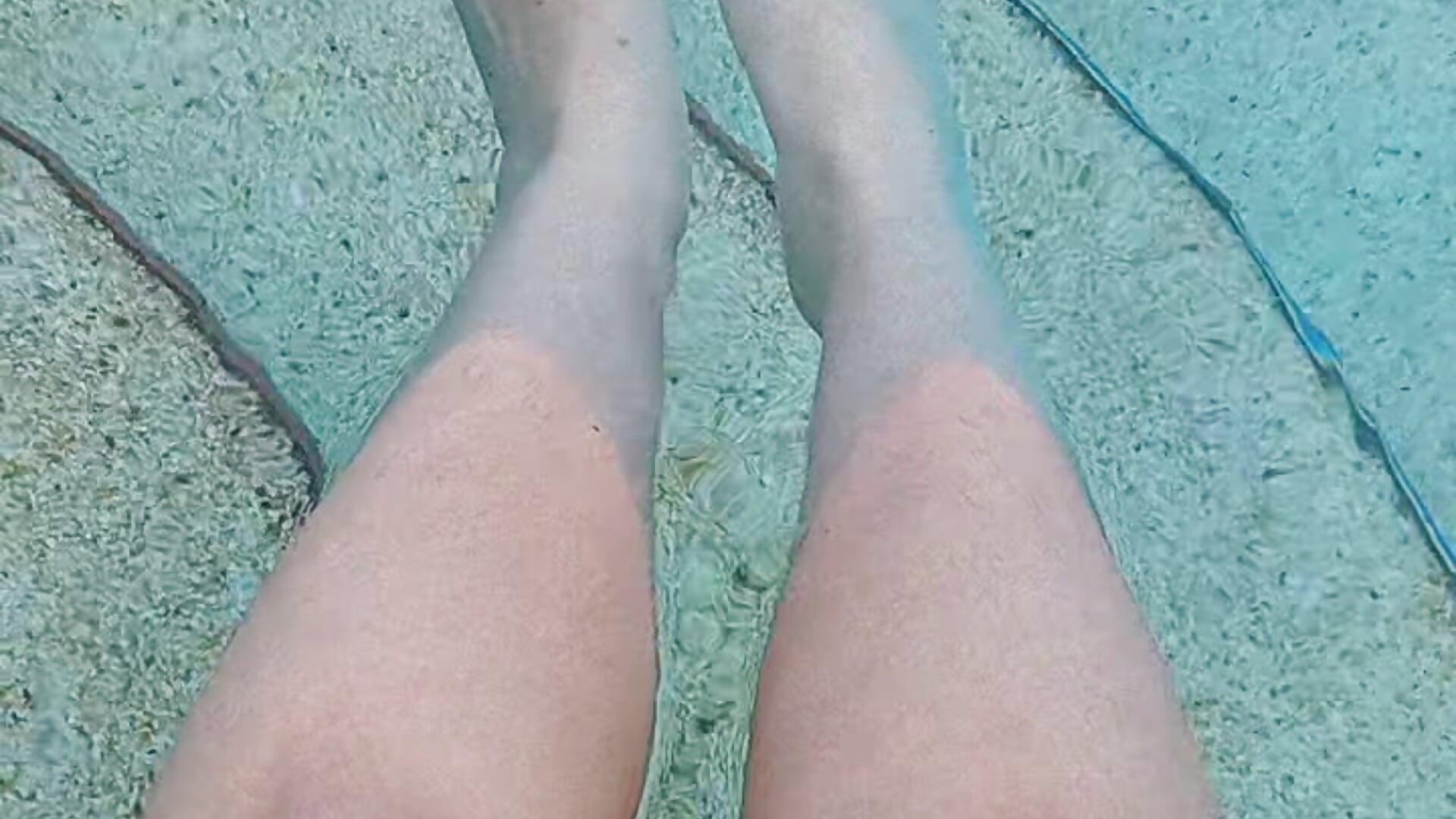 Beautiful feet under water