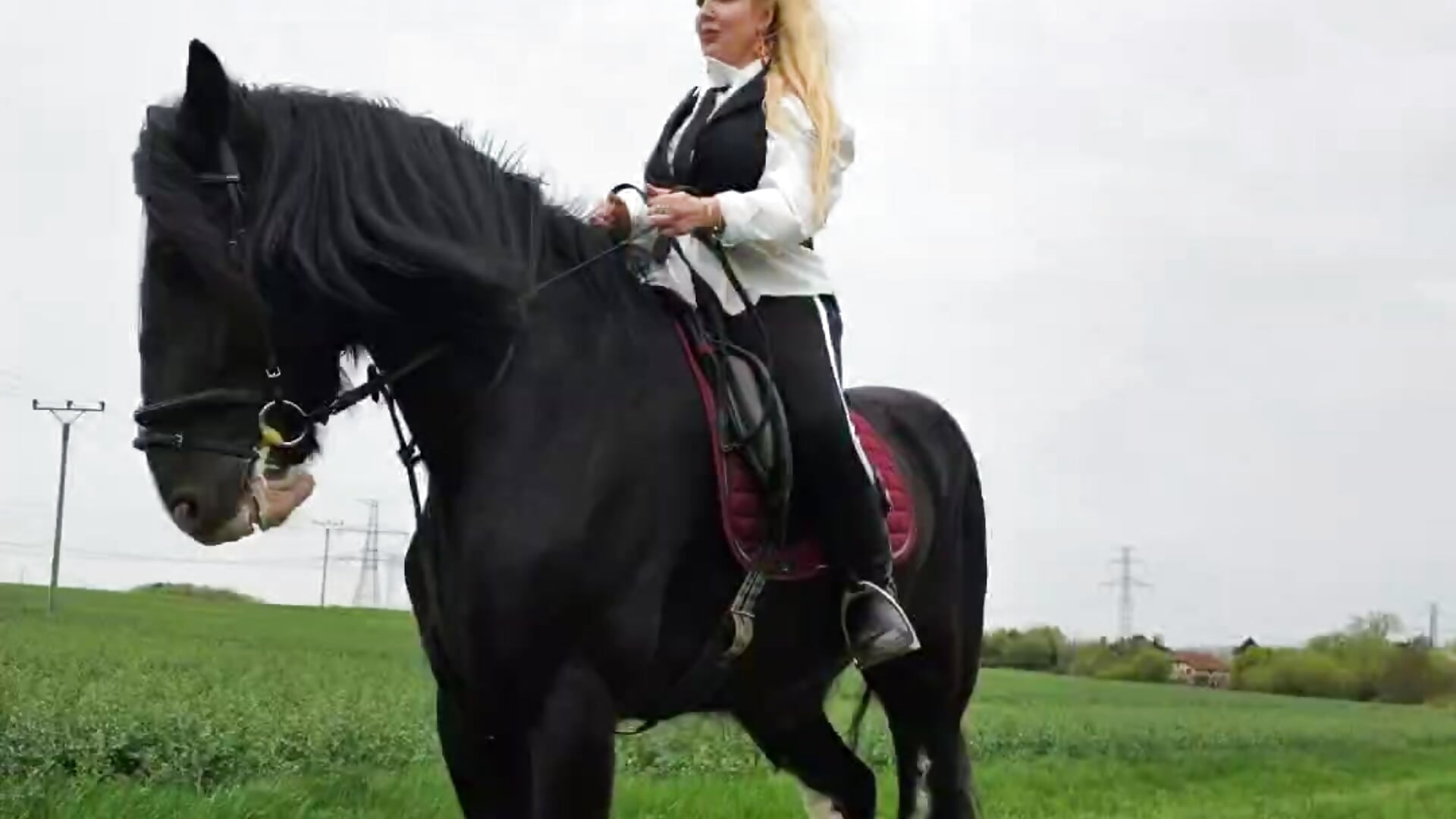 Like the wind, I command both stallions and desires. I don’t ask — I tame... - MariaRichi_主播的视频