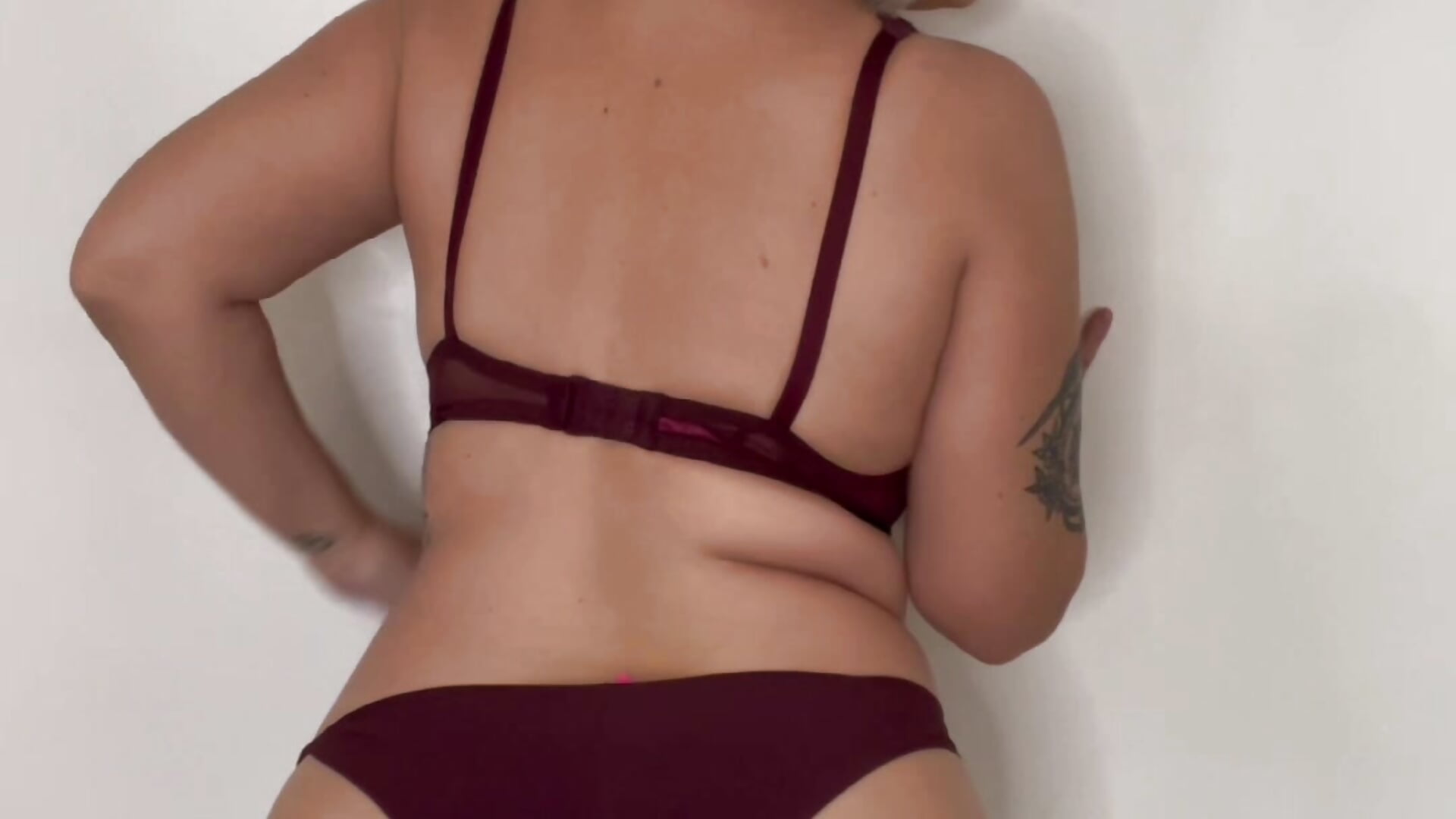 Burgundy Bra and Panty Set Striptease - video by TheRealSeska cam model