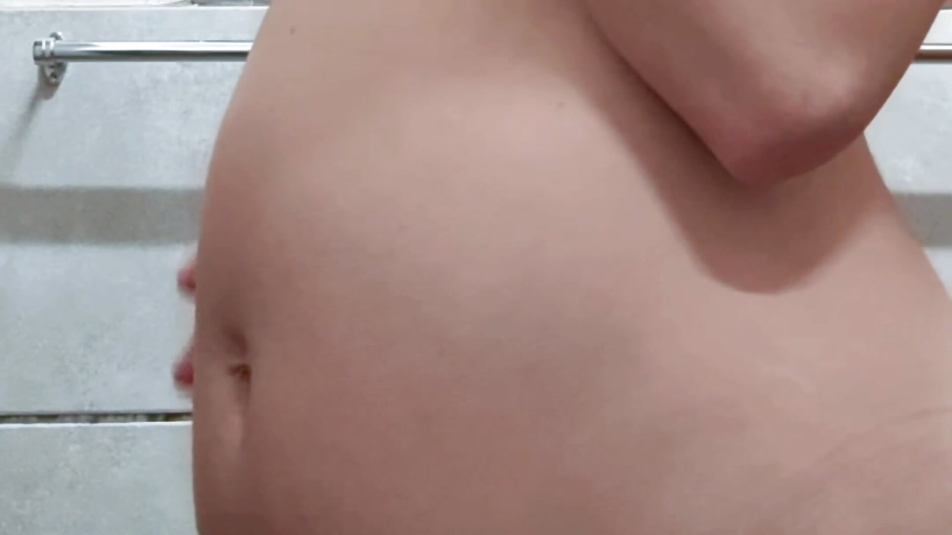 Naked pregnant belly and tits