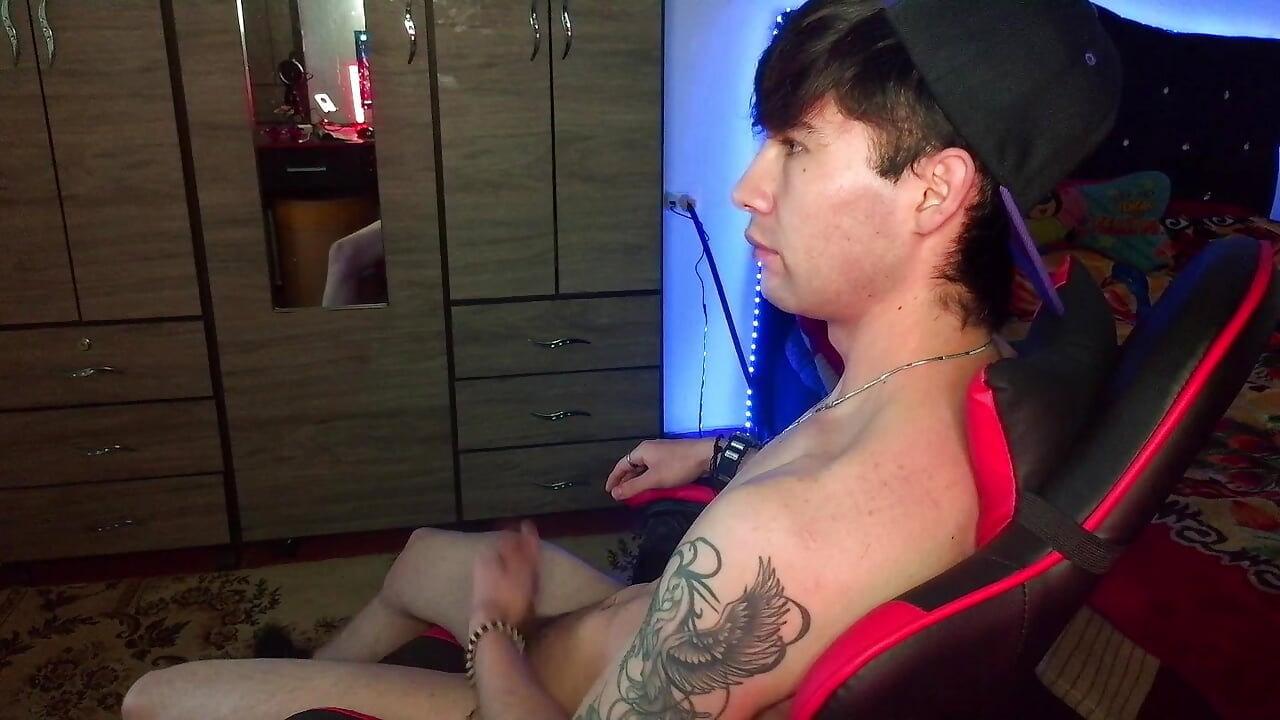 cap+mastubation with boxers+socks+ cum on me
