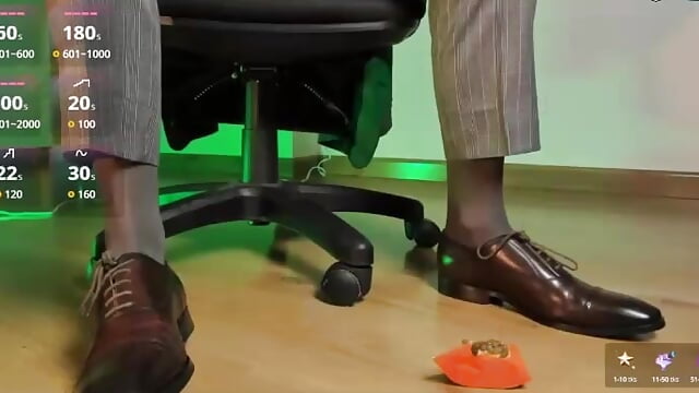 Food Crushing Stomping Fetish in OTC Sheer and Dress Shoes - pablo-rincon95 캠 모델의 동영상