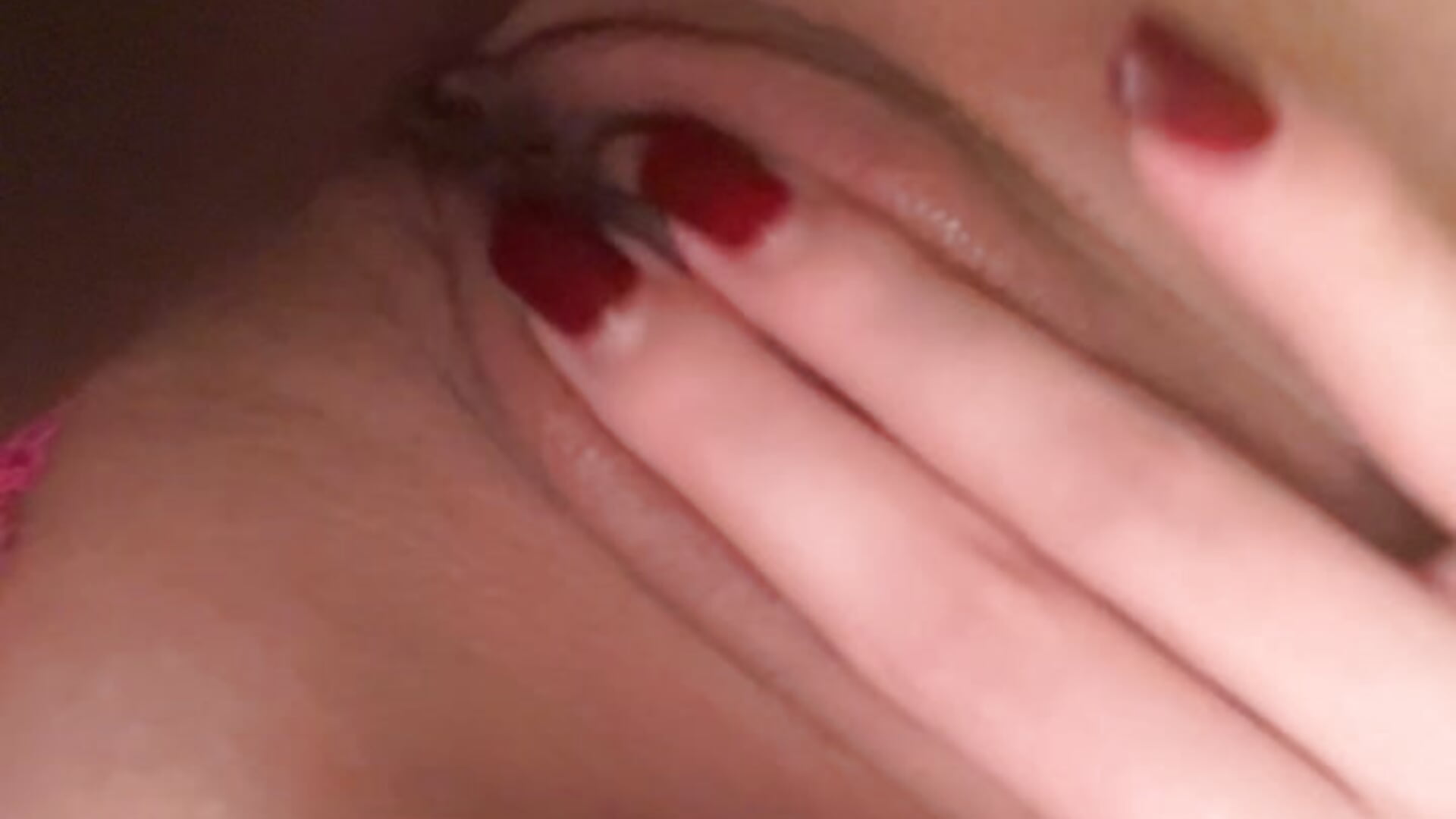 play with wet pussy close up