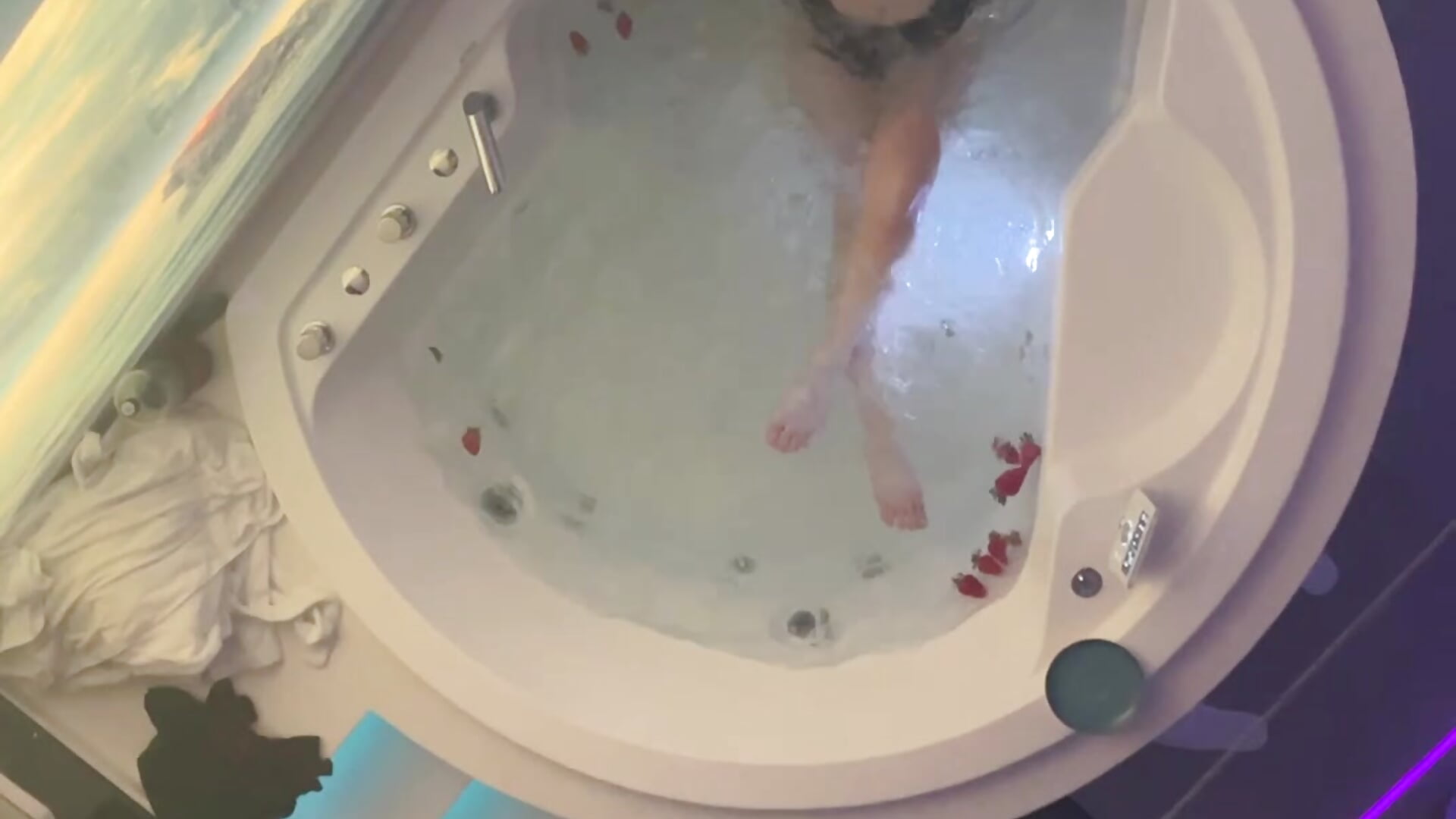 Topless Mistress enjoys the Jacuzzi