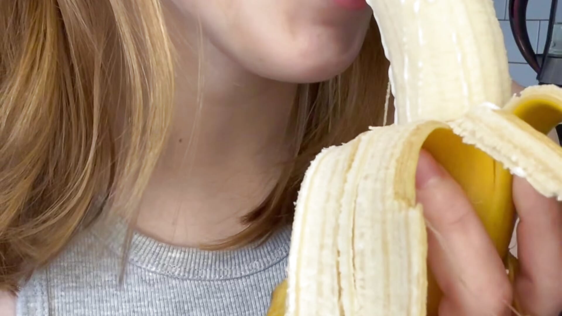 Sexy eating banana