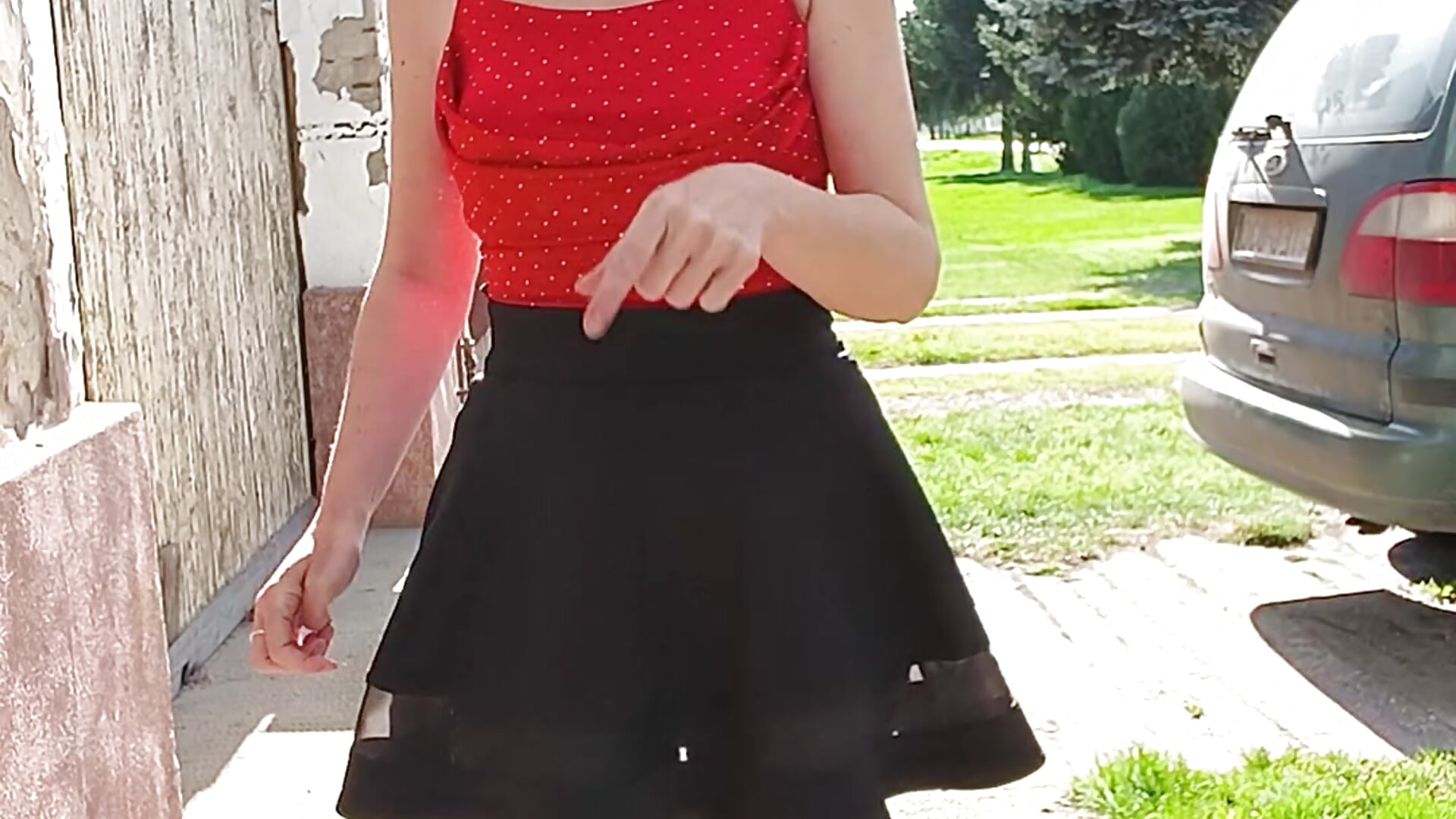 👑💖💋Präsentation am Kirschbaum in meinen neuen Outfit 👑und für mein Fanclub 👑💖💋 - Video von chillimonia Cam-Model